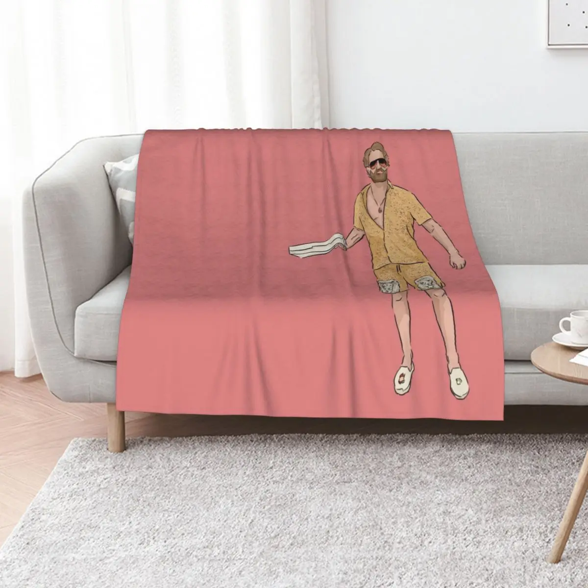 Dave Portnoy - One Bite Throw Blanket For Decorative Sofa Vintage Furry Soft Plush Plaid Soft Beds Sofa Throw Blankets
