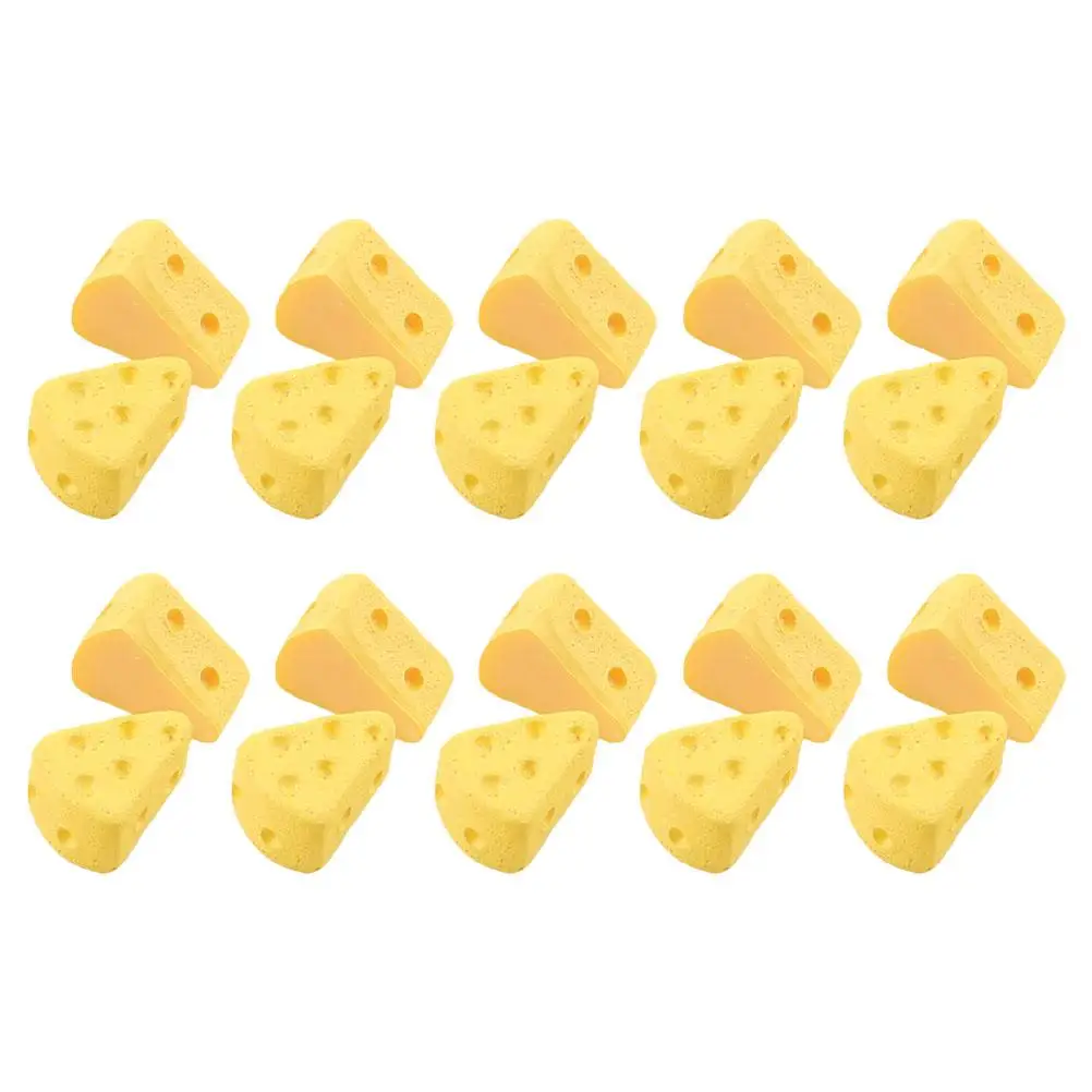 

50 Pcs Simulation Cakes Realistic Fake Dessert Models Photography Props Decorative Imitation Cheese Triangle Pieces Miniature