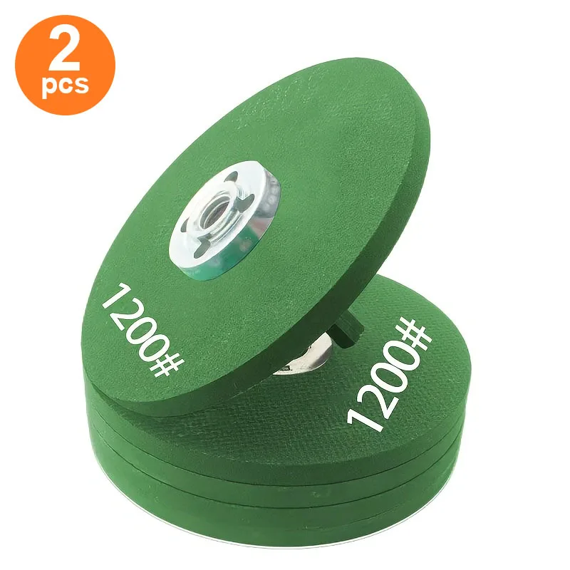 

2 1200 grit grinding wheels, 3.9 inches, high hardness diamond sand, finely ground, durable, fast grinding design improves effic