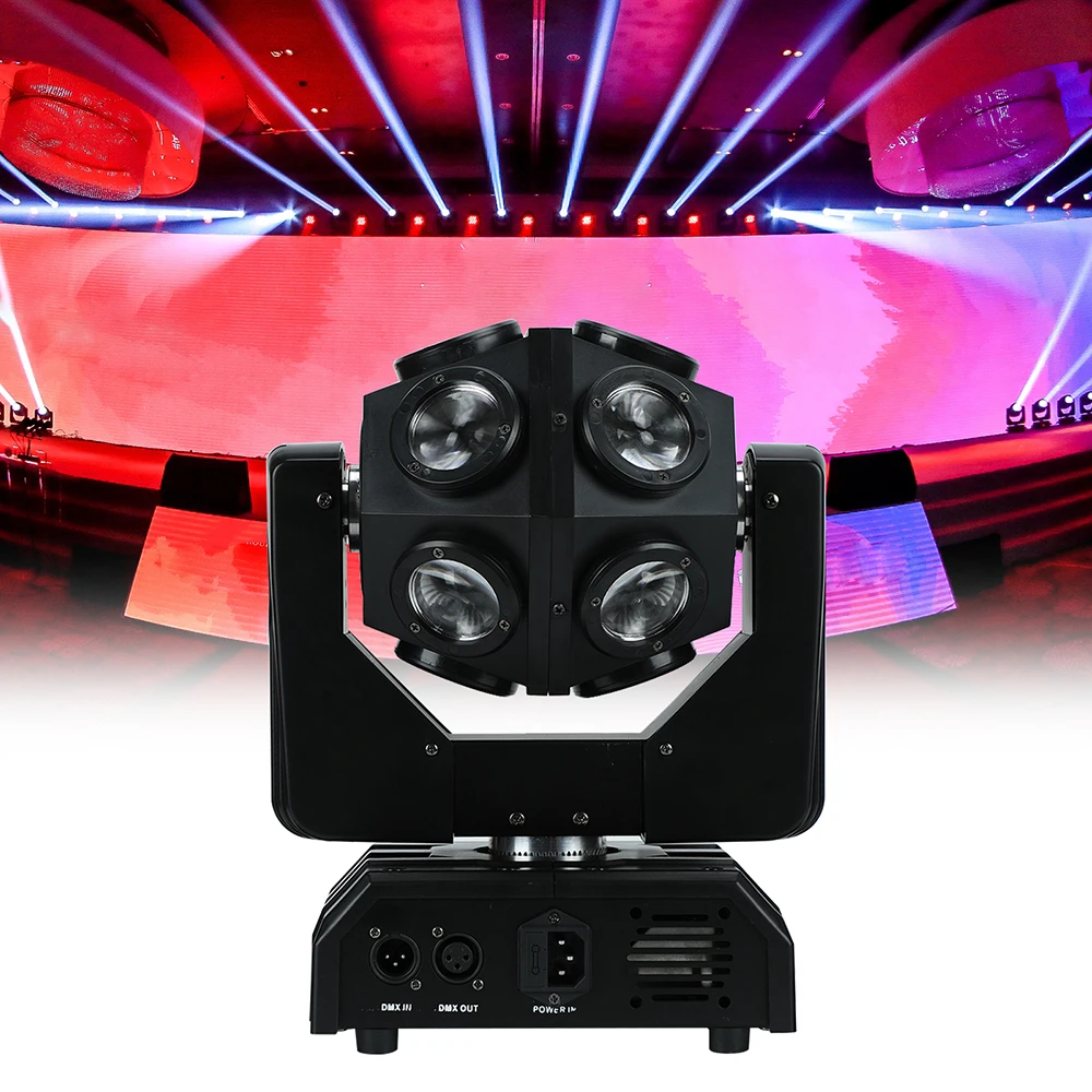 50w rgbw 4in 1 dmx conduziu a luz principal móvel para o partido do disco, luz da fase