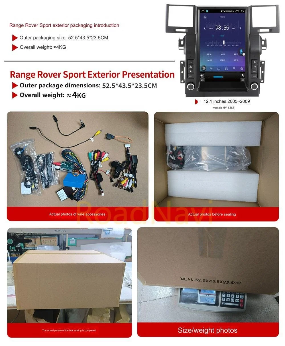 Car Radio For Land Range Rover Sport 2005-2009 Car Multimedia Player Wireless Carplay 4G 360