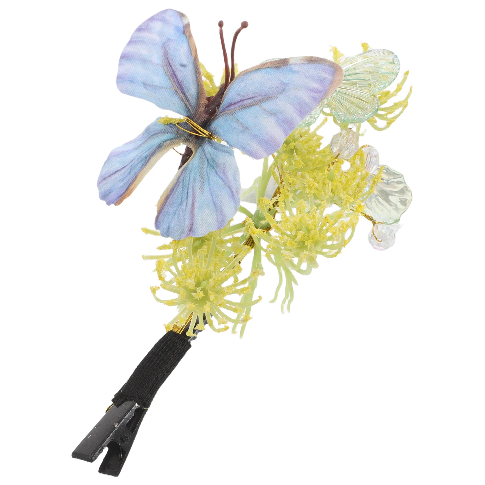

Decorative Hair Clips Bridal Accessories Artificial Butterflies Floral Flower for Butterfly Plastic Fake Barrettes Miss
