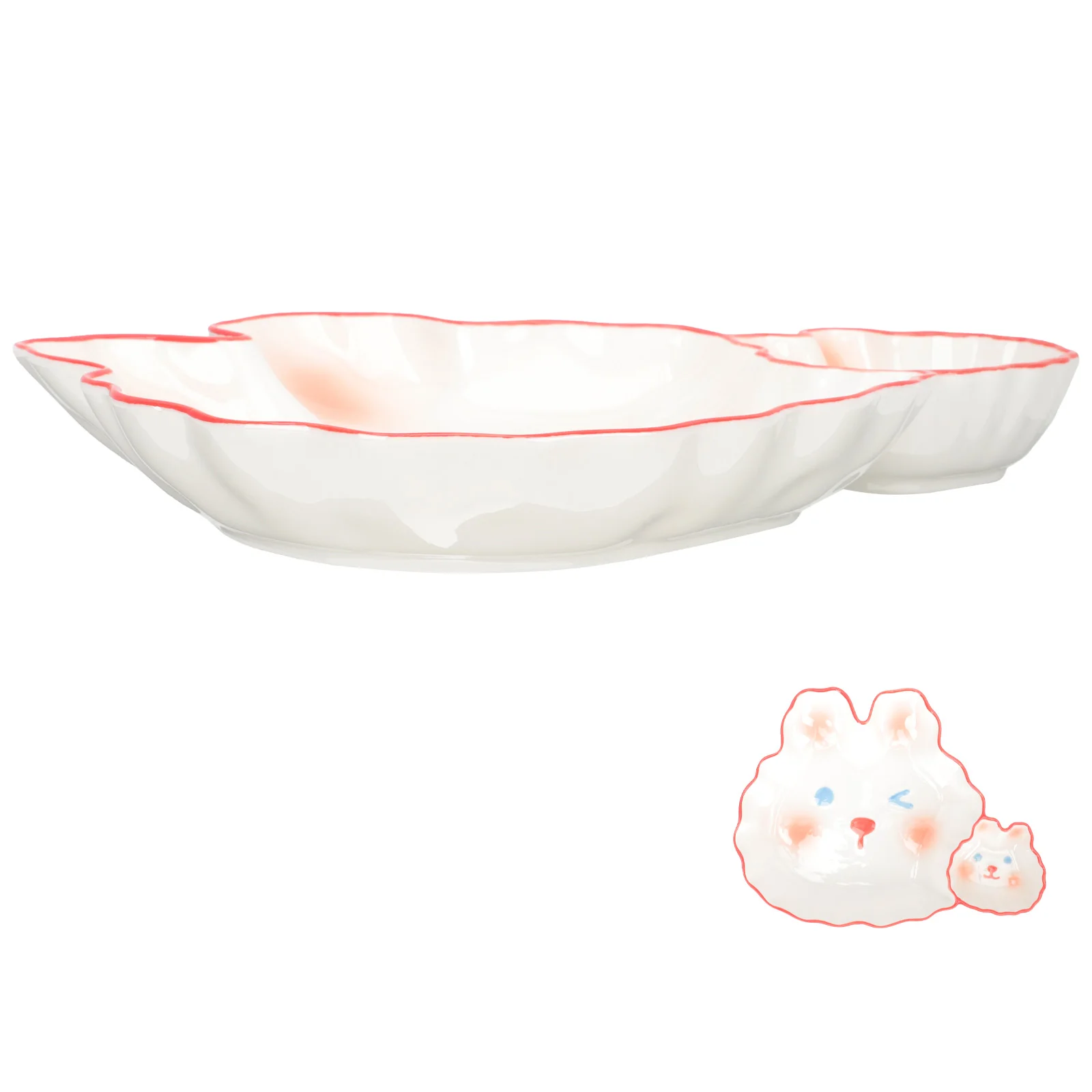 

Ceramic Dumpling Plate Compact Multi-Function Household Food Plate Wear-Resistant Sushi Dish Home Supply Platter