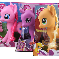 22CM Kawaii My Little Pony Anime Peripherals Truly Fluttershy Applejack Rarity Princess Celestia Action Figure Birthday Gift