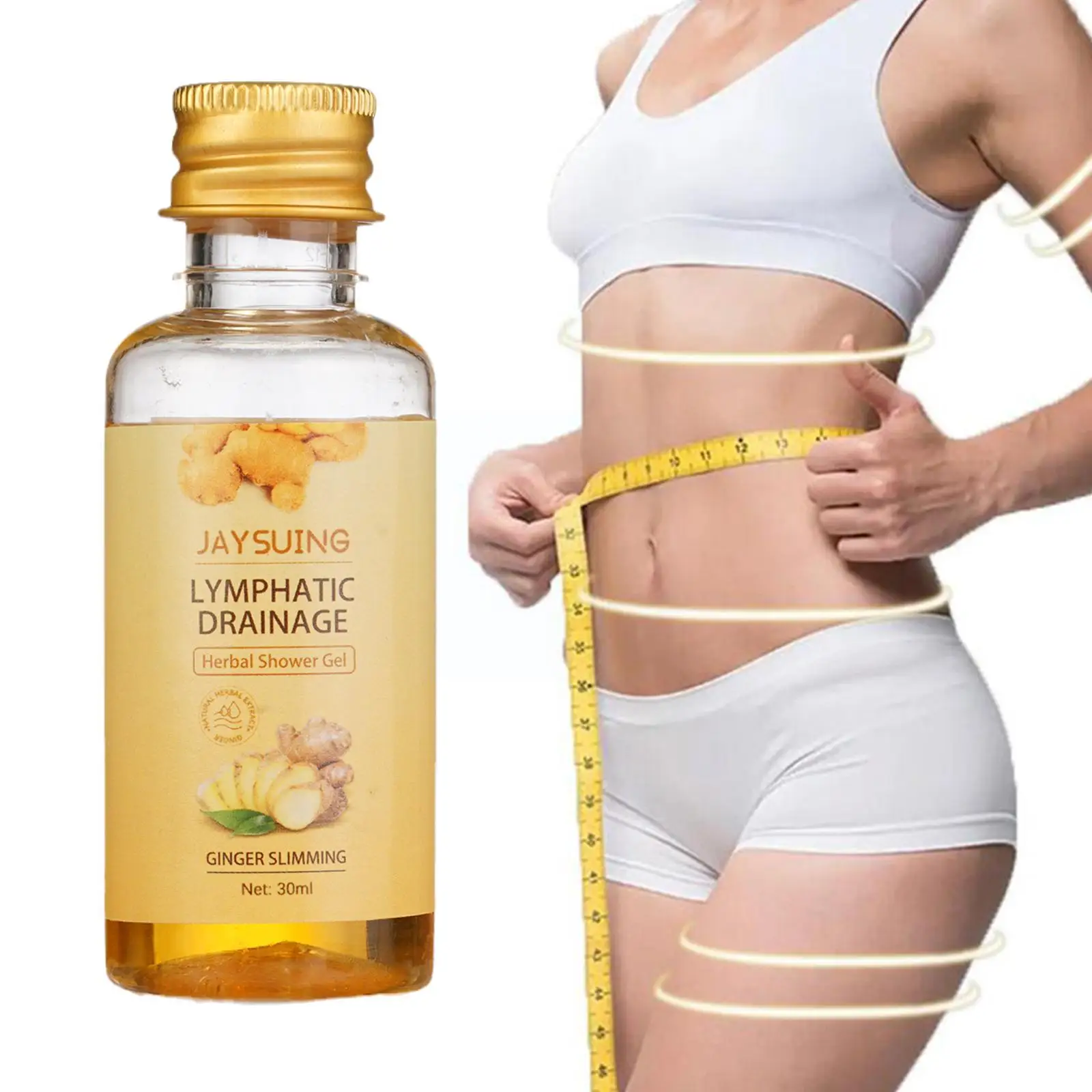 Ginger Slimming Losing Weight Cellulite Remover Lymphatic Health Beauty Shower Firm Body Herbal Care Gel Drainage F3A0