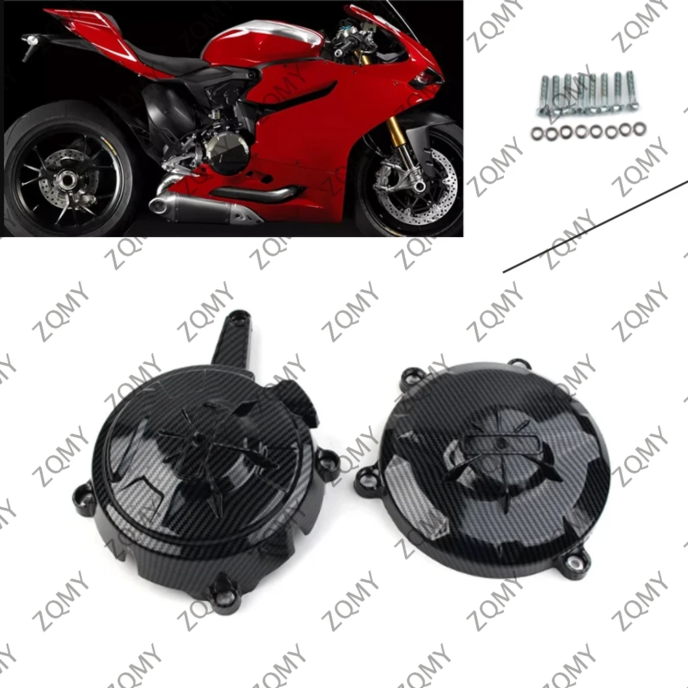 

2Pcs Motorcycle Engine Crash Protector Case Gear Crank Cover Guard Slider For Ducati 1199 2012-2014 / 1299 2016-2020