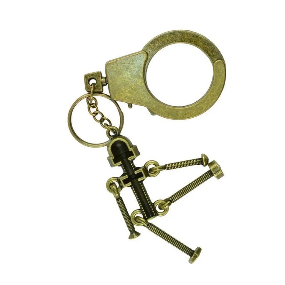 Antique Bronze Steam Punk Gothic Lobster Snap Trigger Swivel Hand cuffs with Screw robot and Split Ring Key chains