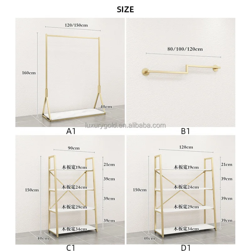 custom.Customize Modern Design Garment Rack Clothing Rack Clothes Display Stand Shelf for Retail Shop Clothes