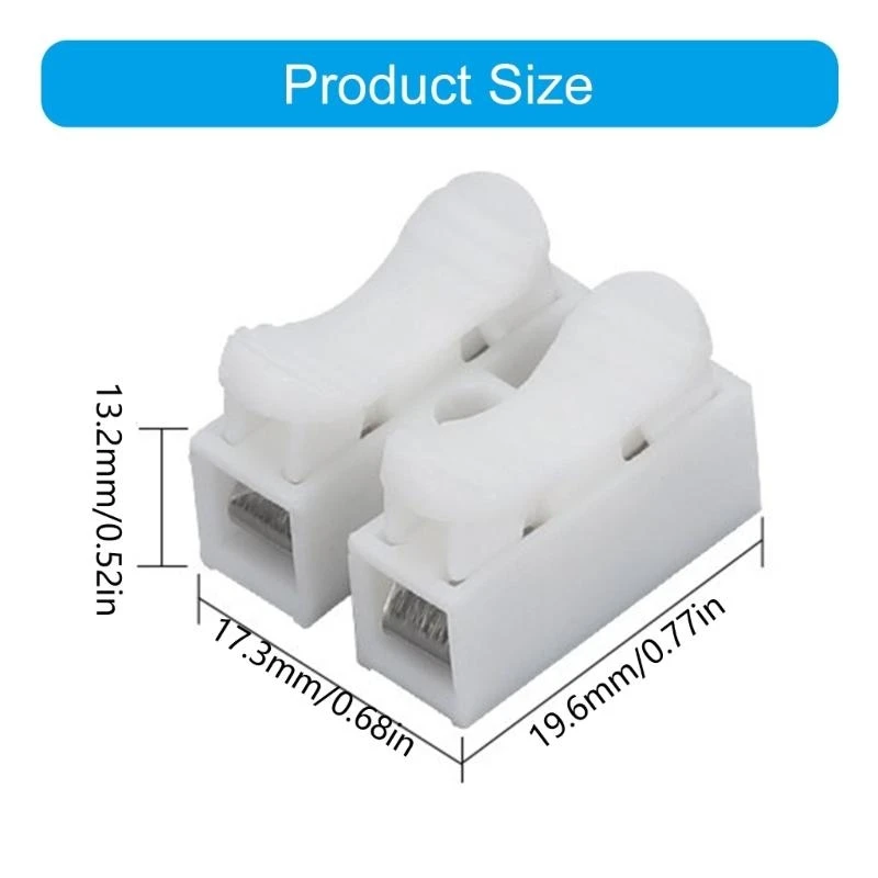 20pcs Quick Install Push In Terminals Block Suitable For DIY And Household Wiring Projects Convenient Secure Connection
