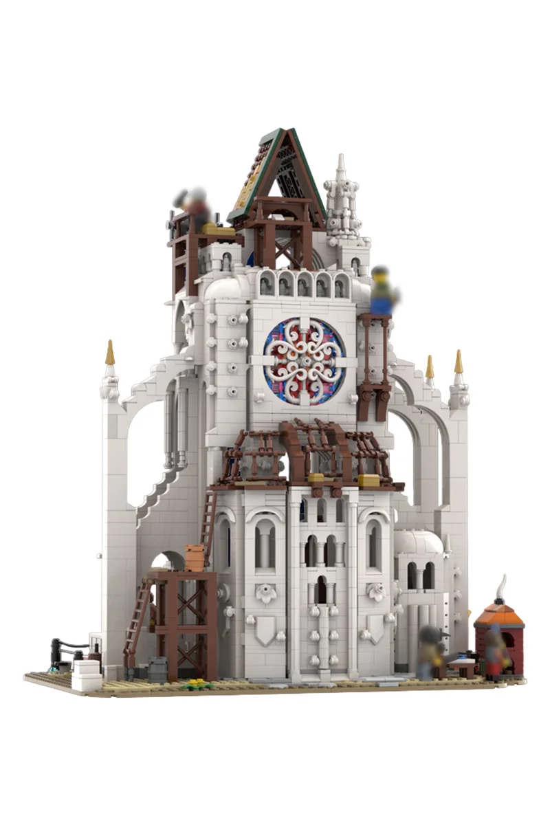 MOC – blocs de Construction de chantier de Construction médiéval, modèle modulaire, briques à assembler, jouets, cadeaux d'anniversaire pour enfants