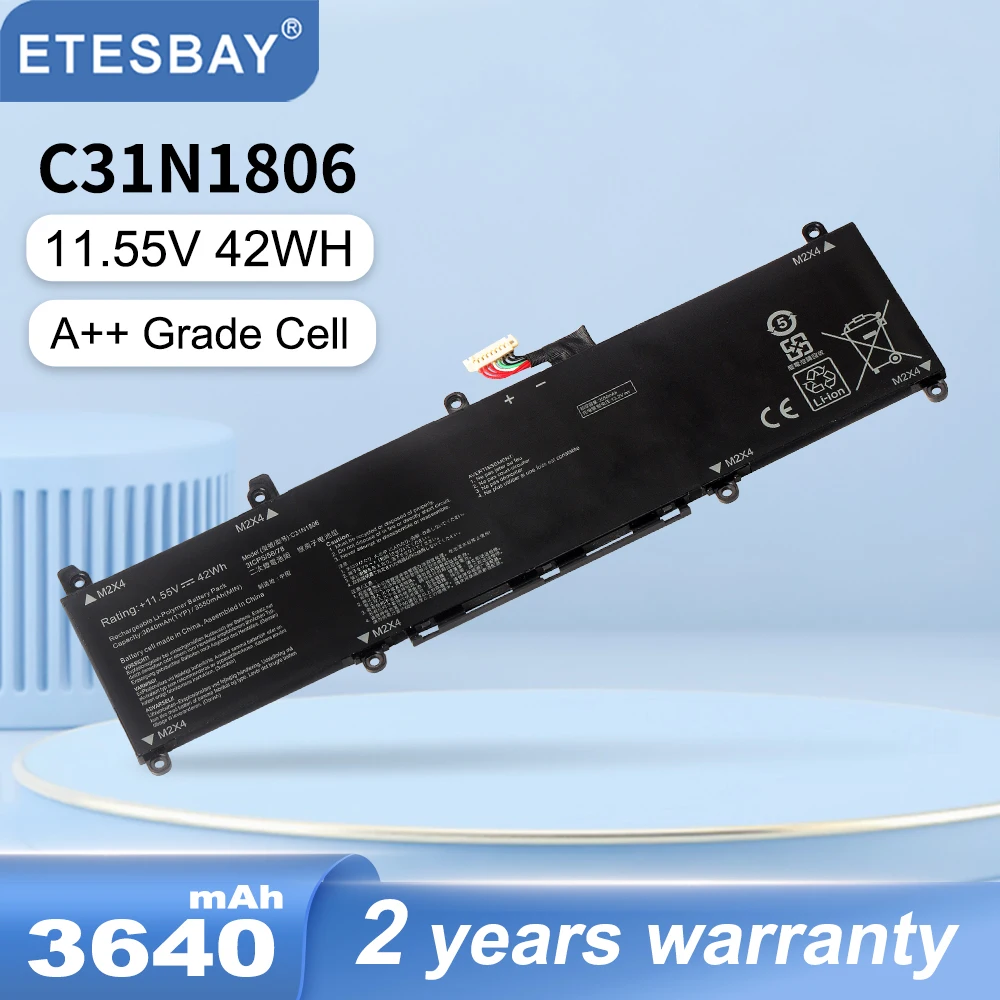 

ETESBAY C31N1806 3ICP5/58/57 Laptop Battery For Asus Asus VivoBook S330F S330UA X330FA X330FL X330UA K330FA R330UN 3640mAh