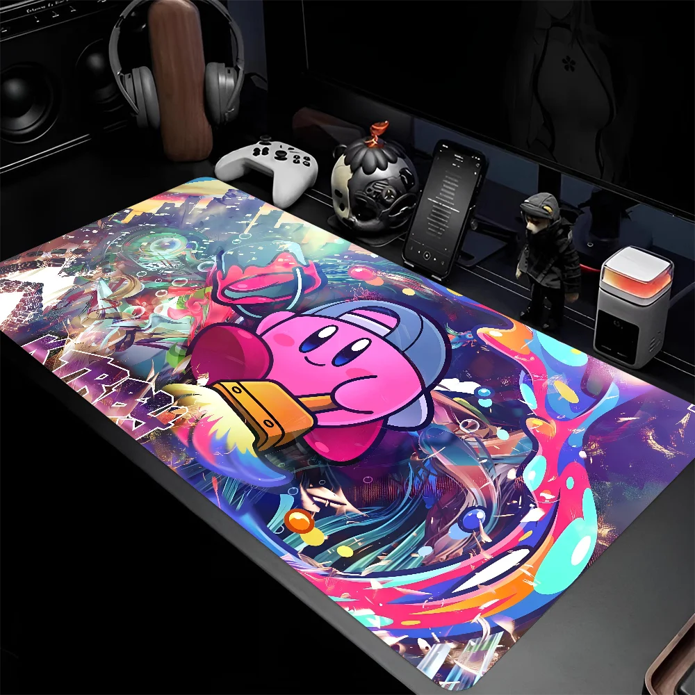 Anime Mousepad Large Gaming Mouse Pad LockEdge Thickened Computer Keyboard Table Desk Mat K-Kirby-y