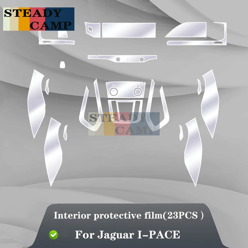 For Jaguar I-PACE 2020-2022Car Interior Center console Transparent TPU Protective film Anti-scratc Repair film Accessories Refit