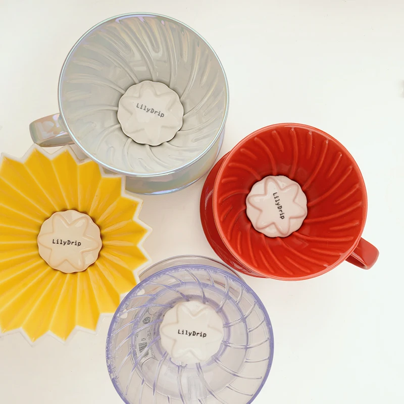Lilydrip Ceramic LOTOS Pour Over Coffee Dripper Transformer Brewer Assistant Make Wave Paper Filter