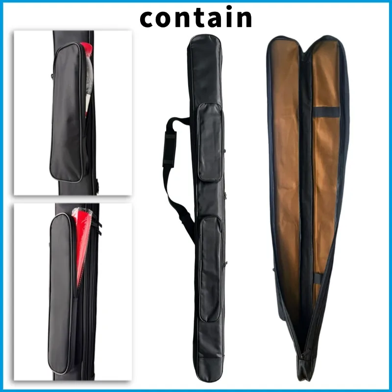1.3 Meter Tai Chi Sword Bag Weapons Case Martial Art Case Equipment Shoulder Bag Kung Fu Bag Hold 2 With Strap Boken Black