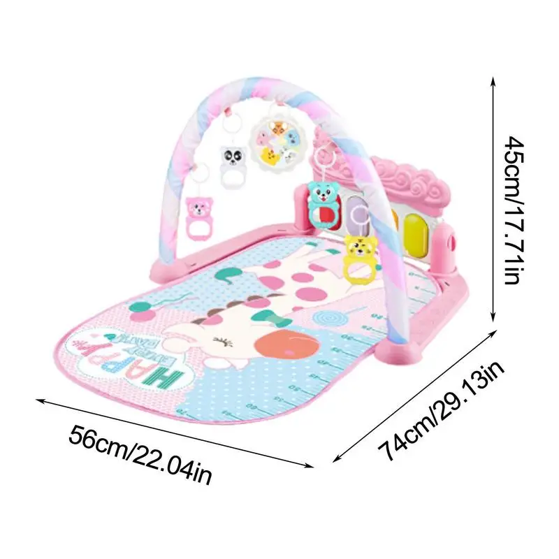 Baby Floor Mat Music Rack Kids Play Rug Puzzle Carpet Early Education Gym Crawling Game Playmat