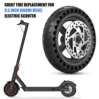 Electric Scooter Rear Tire with Wheel Hub Disc Brake Set 8.5 inches Solid Electric Scooter Wheel Replacement for Xiaomi M365