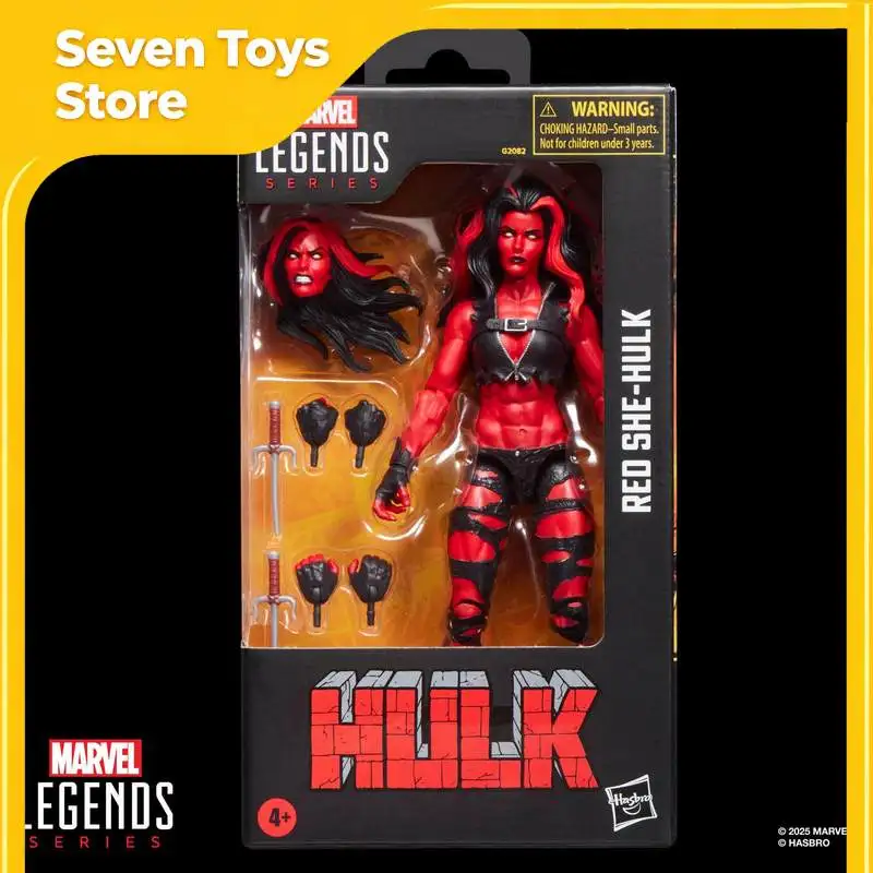 Figura de acción de 6 pulgadas de la serie Marvel Legends, Red She-Hulk, figura de juguete de Hulk, modelo coleccionable, decoración de habitación, articulaciones móviles, regalo de cumpleaños