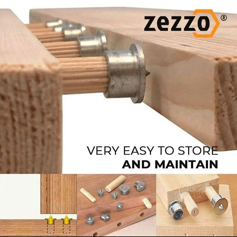 Set di localizzatori di perni in legno da 6 pezzi 4mm-12mm Set di punti centrali multitasselli strumento perno di allineamento del giunto marcatore di legno in legno