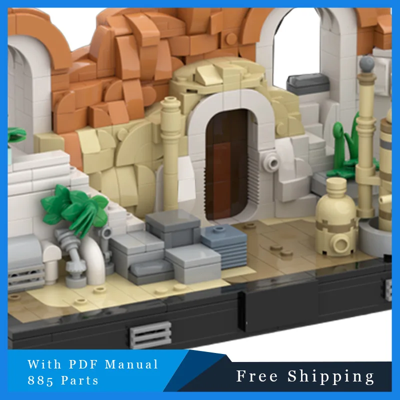 885 pçs estrela batalha série moc homestead blocos de construção tijolos arquitetônicos criativos modelo crianças diy montagem exibição presentes