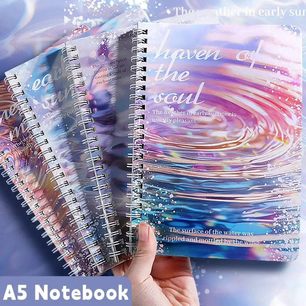High Quality A5 Spiral Notebooks Perforated Pages Color Notepad Horizontal Line Inner Pages Diary Book Gift