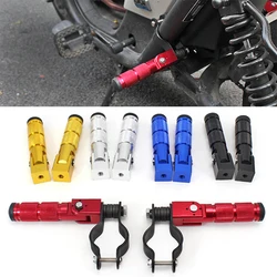 2pack/lot Folding-Foot Pegs Secure And Comfortable Aluminum Alloy Motorcycle ATV Footrests Durable Black+2pcs
