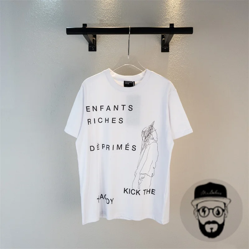 Men Women Enfants Riches Deprimes T-shirt Heavyweight Cotton Graffiti Letters Round Neck Short Sleep ERD T Shirts