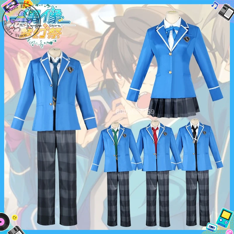

Game Ensemble Stars Cosplay Costume Anime Role Playing Hokuto Hidaka School Uniform Outfit for Men Comic Con Halloween Party