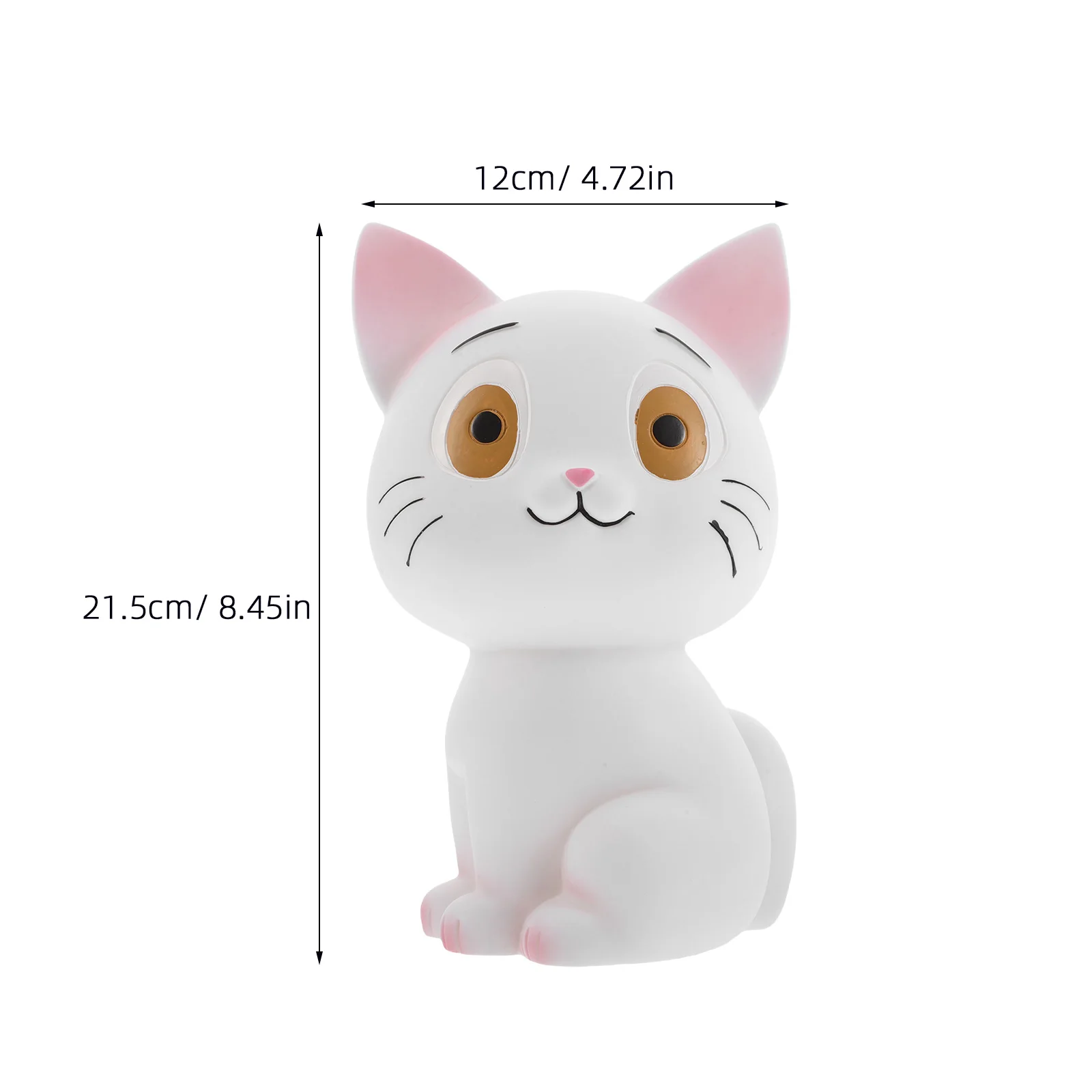 Tirelire chat créative: boîte d'épargne incassable pour enfants, Statue d'animal mignon blanc pour décoration de bureau et de maison, cadeau d'anniversaire