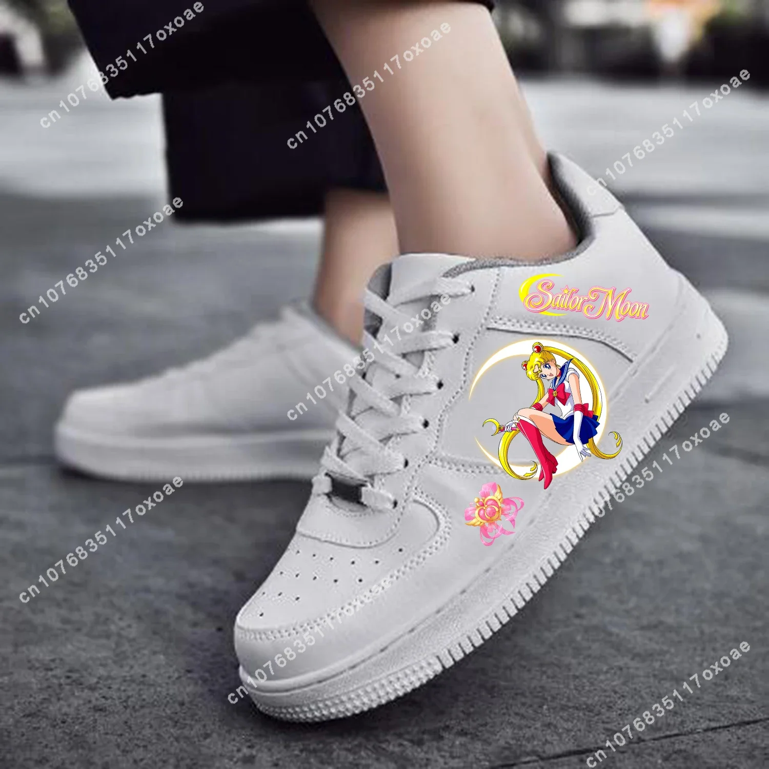 Anime Moons Manga Cartoon Sailors Custom Shoes AF Basketball Mens Womens Sports Flats Force Sneakers Lace Up Mesh Custom Shoe