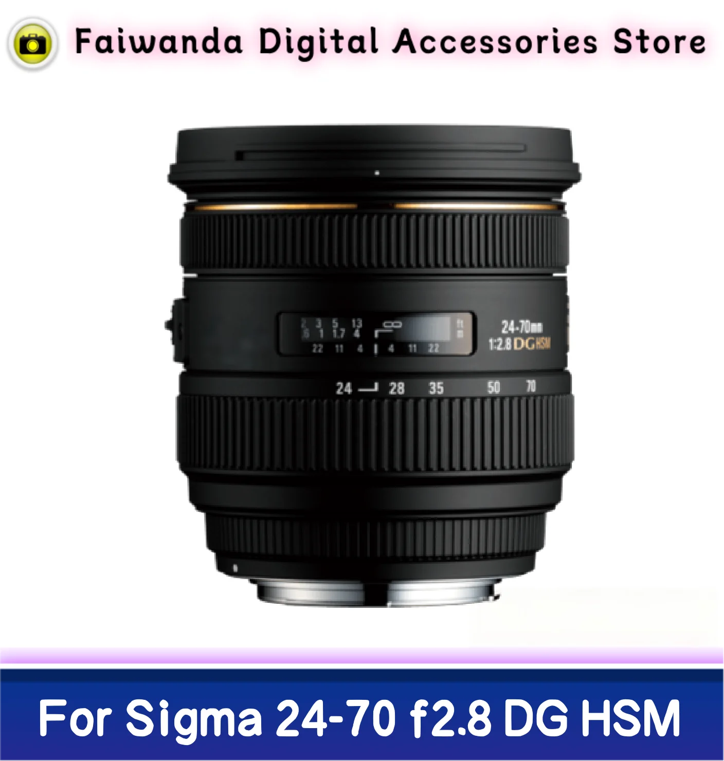 95% новый оригинальный объектив Sigma 24-70mm F2.8 IF EX DG HSM для полнокадровых DSLR-камер с креплением Canon EF.