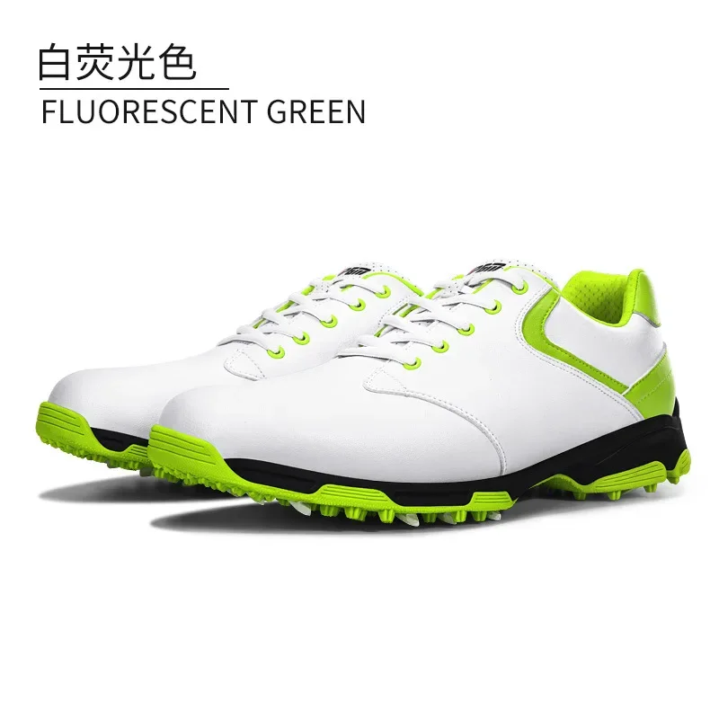 PGM Men รองเท้ากอล์ฟ Anti-SLIP Breathable Golf รองเท้าผ้าใบ Super Fiber Spikeless กันน้ํากีฬากลางแจ้ง Leisure Trainers