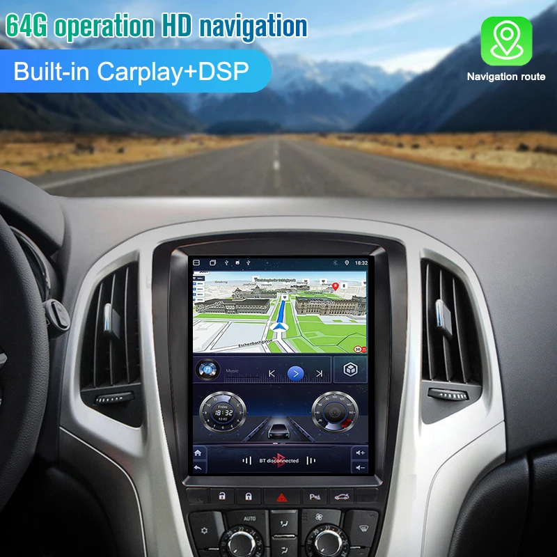 Universal 2 Din 9.7 inch Android Radio Automatic Rotatable Carplay Android Auto Multimedia Player HD Vertical Screen Car Stereo