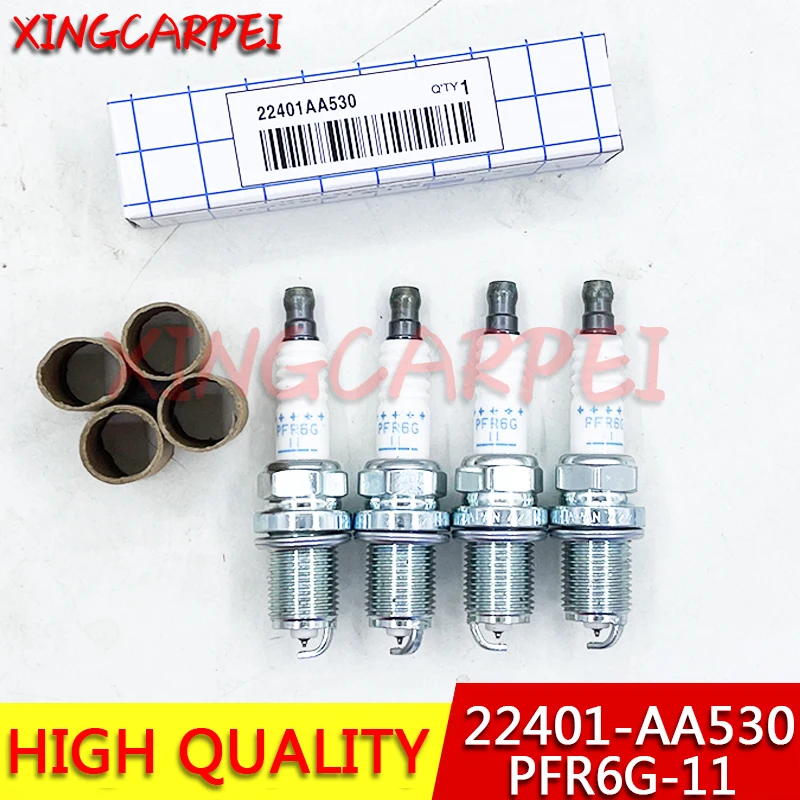 4 шт. PFR6G-11 22401-AA530 Иридиевая свеча зажигания для двигателя SUBARU FORESTER 1998-2001 IMPREZA 1994-2007 EJ205 EJ20 (Turbo) EJ20G
