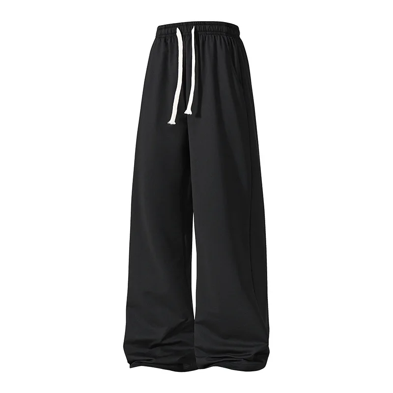 

High Elasticity Casual Straight Leg Pants for Men Fashionable Loose Plus Size Solid Color Sweatpants