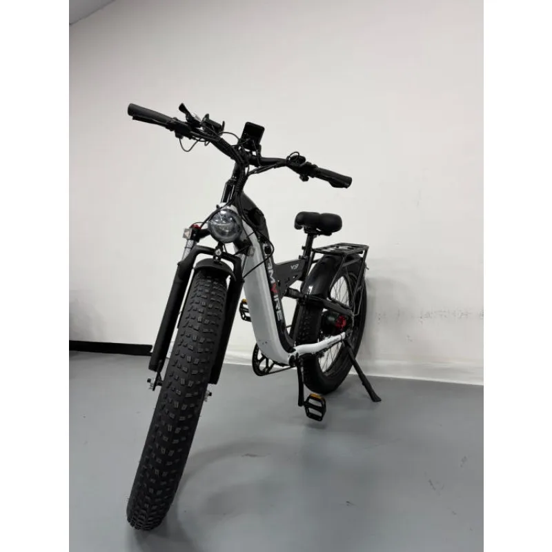 V9 electric bicycle 4000W motor 52V 30AH battery 65km/h e bike Shock Absorption 26 inch tire off road Mountain electric bike image 6