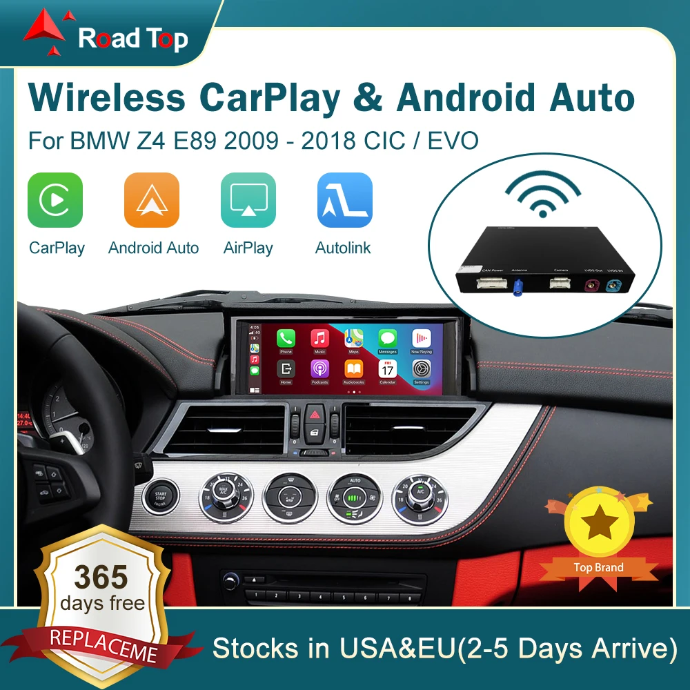 

Wireless CarPlay for BMW Z4 E89 2009-2018 CIC EVO System, with Android Auto Mirror Link AirPlay CarPlay Autolink Function