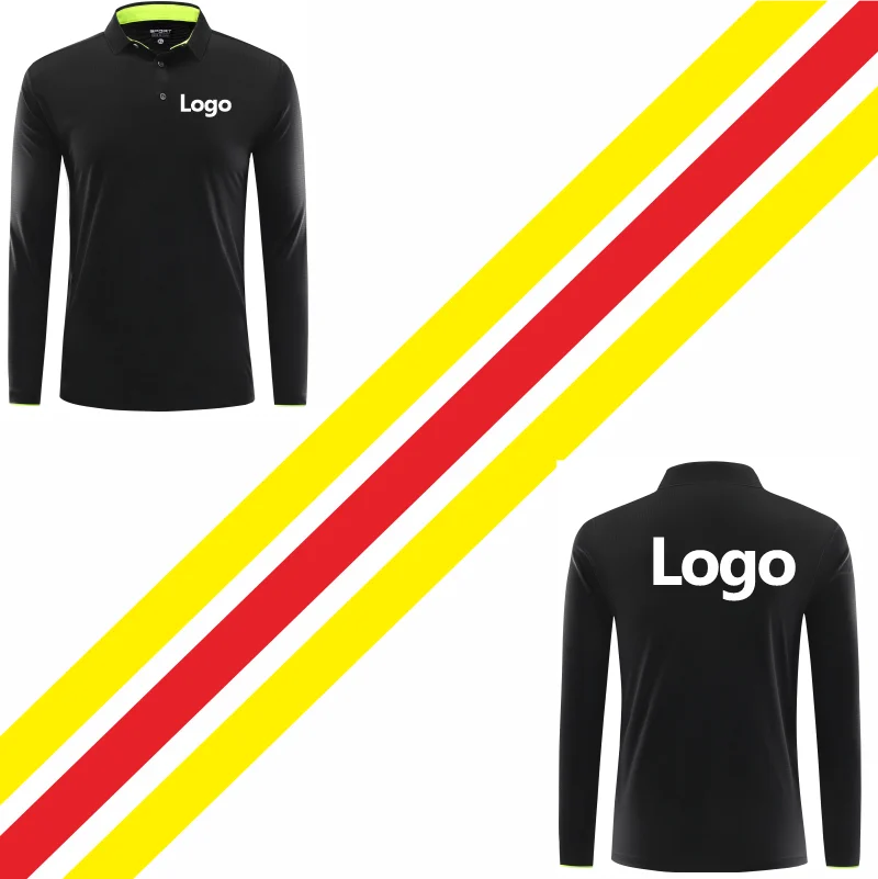 Custom Long Sleeve Sports Polo Shirt Quick-Drying Breathable Summer Top with Custom Logo Print