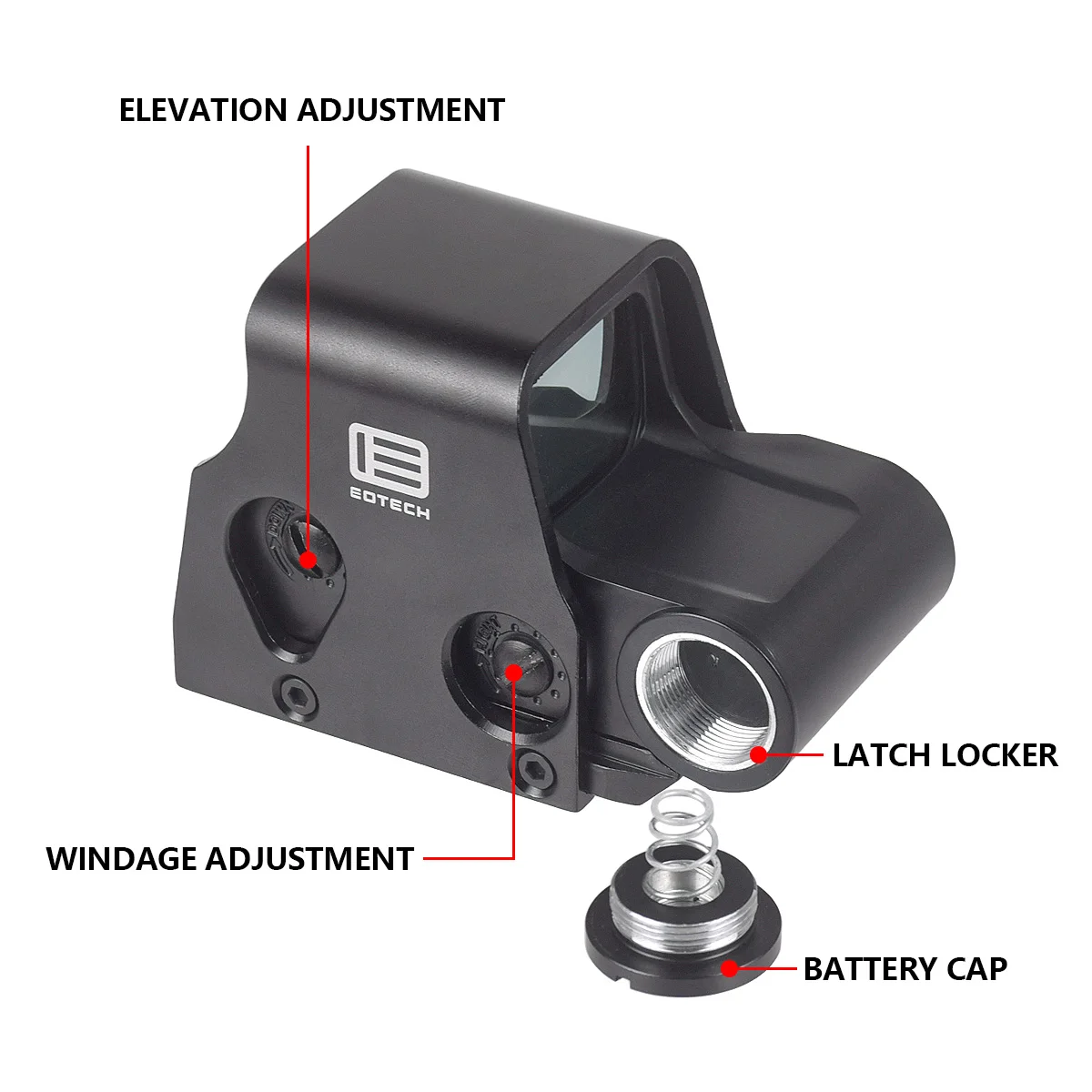 

Оптический прицел EOTECH 551 552 553 558 с красной точкой, голографический коллиматор, тактический увеличитель G33 G43 G45 3X 5X, прицел для страйкбола