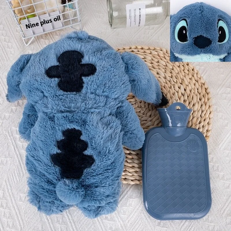 Stitch Hot Water Bag Cartoon Cute Warm Water Bag Water Filled Winter Version Cut Stitch Plush Toy Warm Hand Treasure Friend Gift