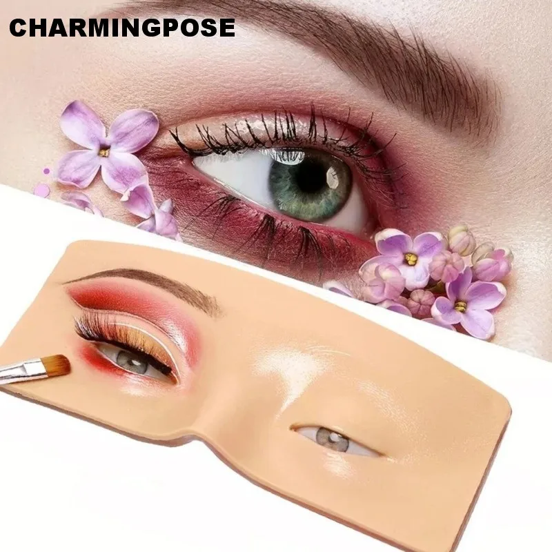 وجه ممارسة مكياج احترافي من السيليكون - رأس عارضة أزياء للتدريب على المكياج الواقعي للمبتدئين والفنانين، مكياج قابل لإعادة الاستخدام أ