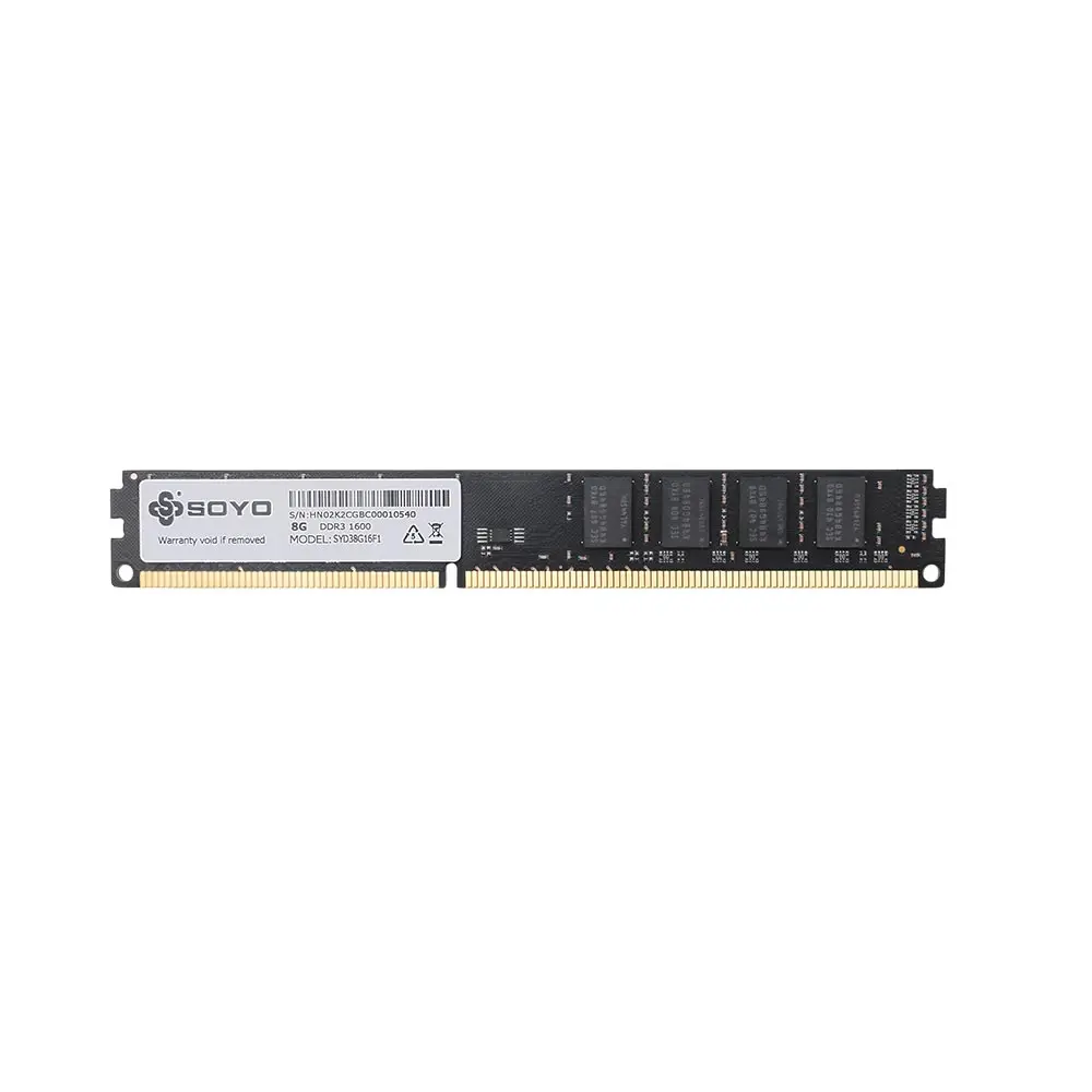

SOYO 8GB/16GB DDR3 1600MHZZ memoria ram SDRAM 240-Pin 1.5V CL11 Non-Heatsink Desktop PC Memory RAM intel AMD black