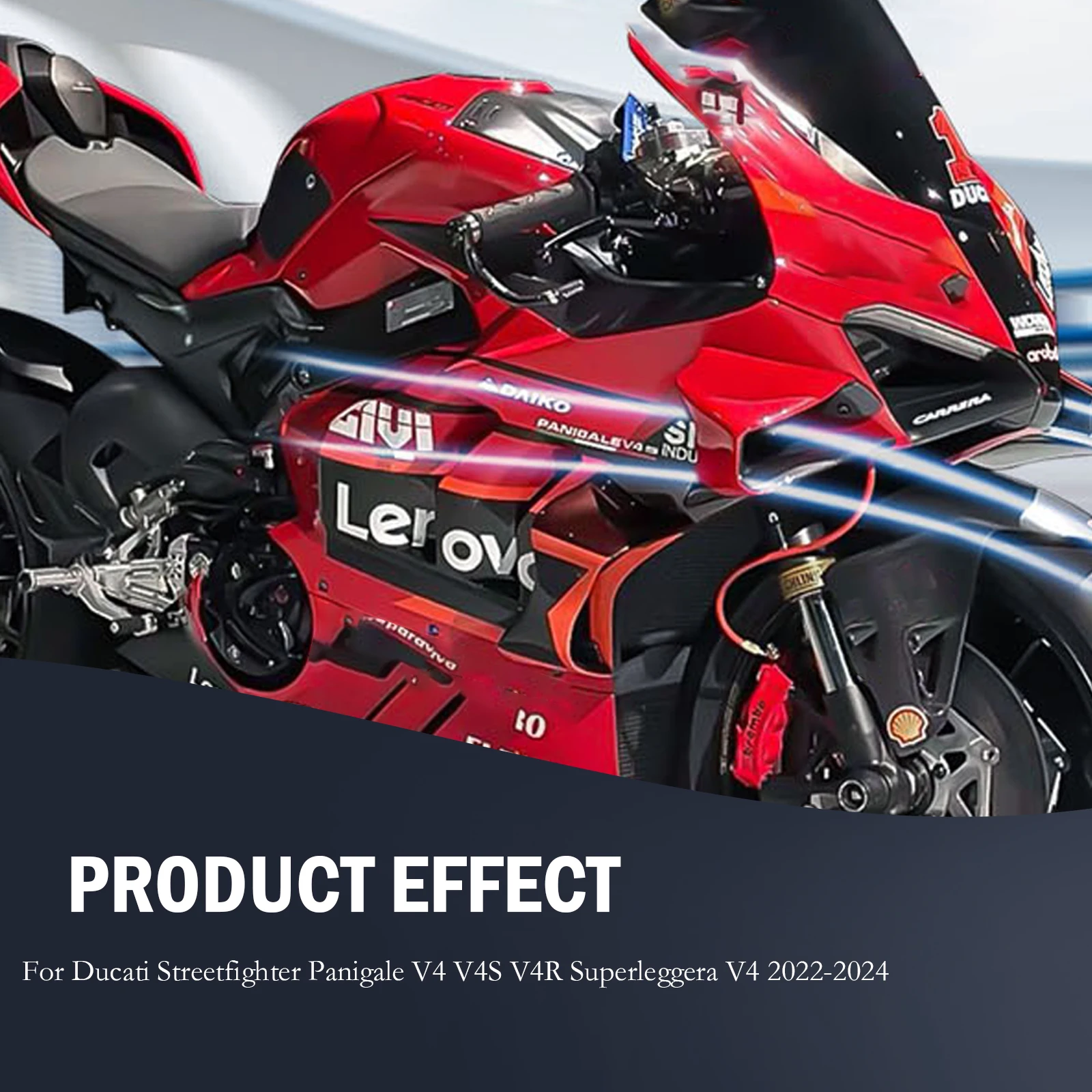 NEW For Ducati Panigale/ Streetfighter Panigale V4 V4S V4R Superleggera V4 2022-2024 GP Fairing Side Red Fixed Wing Motorcycle