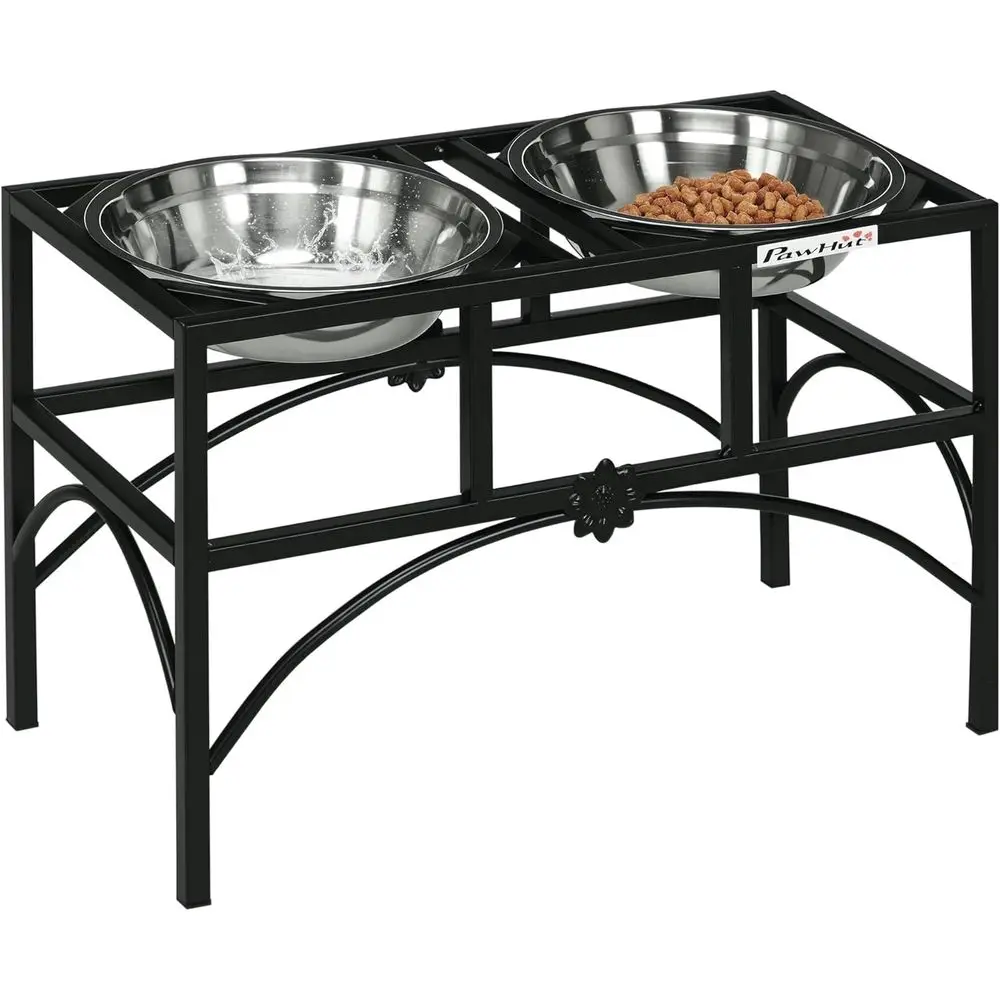 

14 высококачественных подставок для двойных мисок для собак из нержавеющей стали для удобного кормления