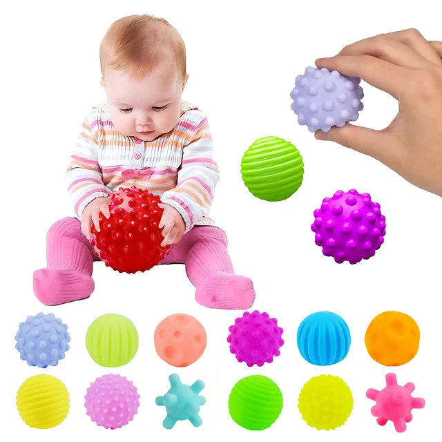 6Pcs Teksturowany zestaw wielu piłek Rozwijaj dotykowe zmysły dziecka Zabawka Dotykowa piłka dla dzieci Zabawki dla dzieci Piłka treningowa Masaż Miękkie piłki