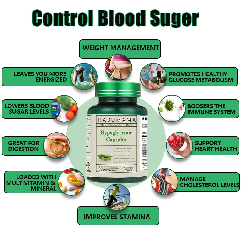 Blood Sugar Supplements Blood Sugar Balance Insulin Maintain Sugar Metabolism Support Diabetes and Cardiovascular Health