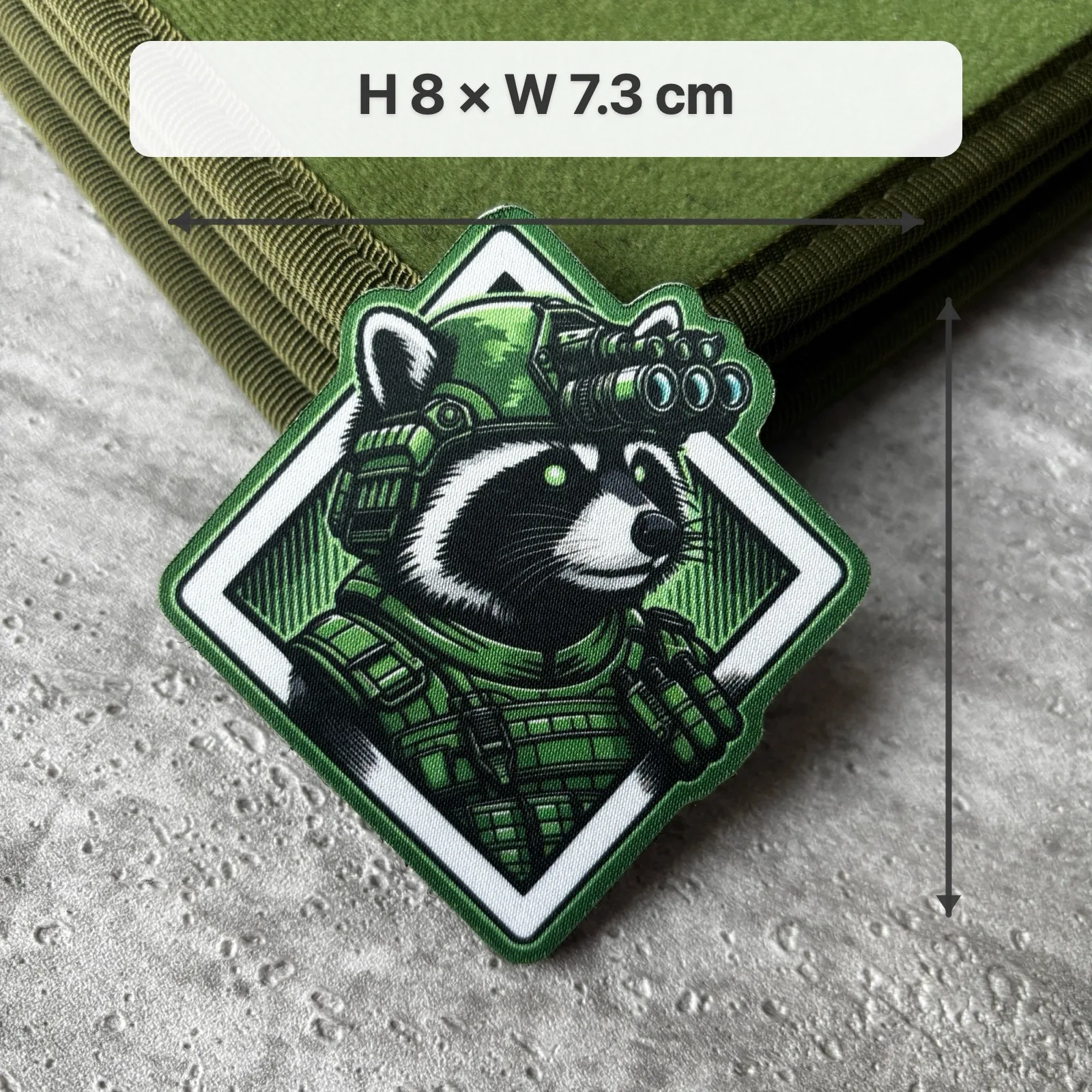 Night Vision Raccoon Soldier Printed Tactical Morale Patch Animal Warrior Badge for Backpack Jacket Vest Outdoor Gear