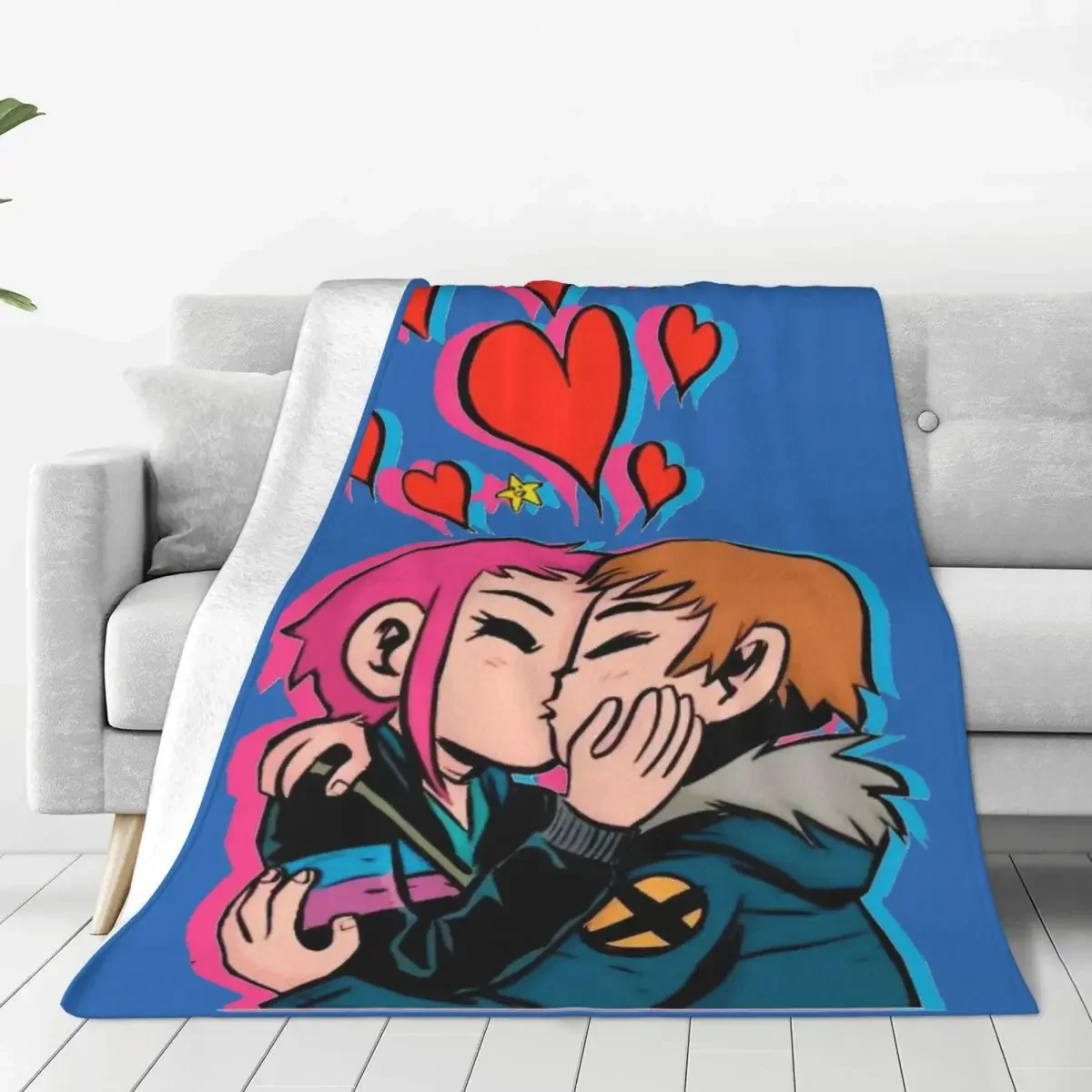 Scott Pilgrim Ramona Flowers Blanket Flannel Textile Decor The World Portable Soft Throw Blanket for Bed Car Bedding Throws