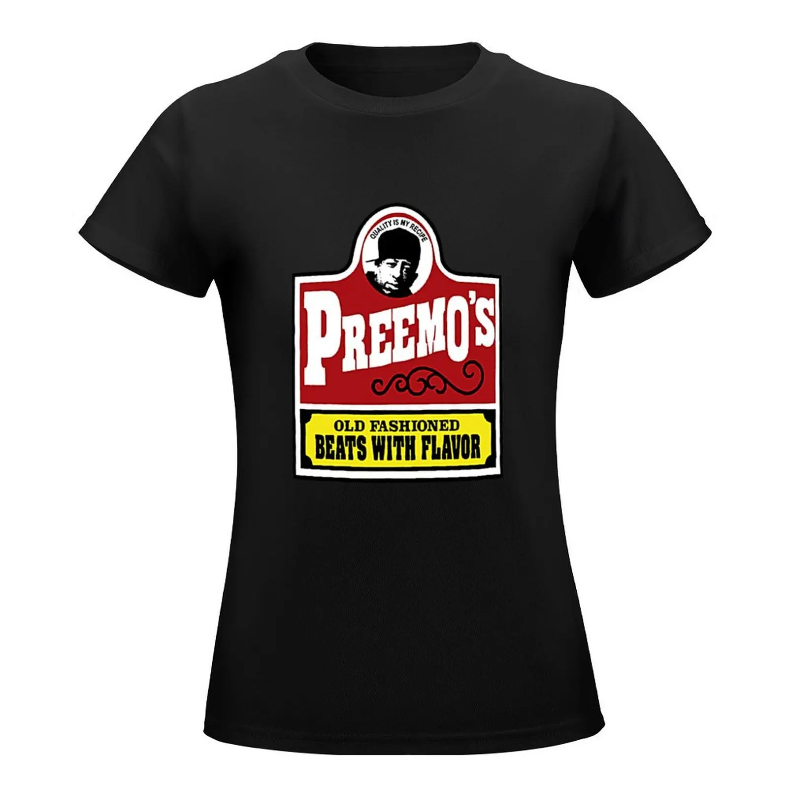 Preemo's Old Fashioned Beats with Flavor T-Shirt hippie clothes tops Blouse plain t shirts for Women