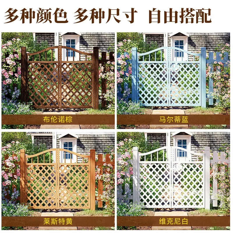 Outdoor preservative wood small fence door yard outdoor courtyard fence fence famous hotel small courtyard wooden door garden en